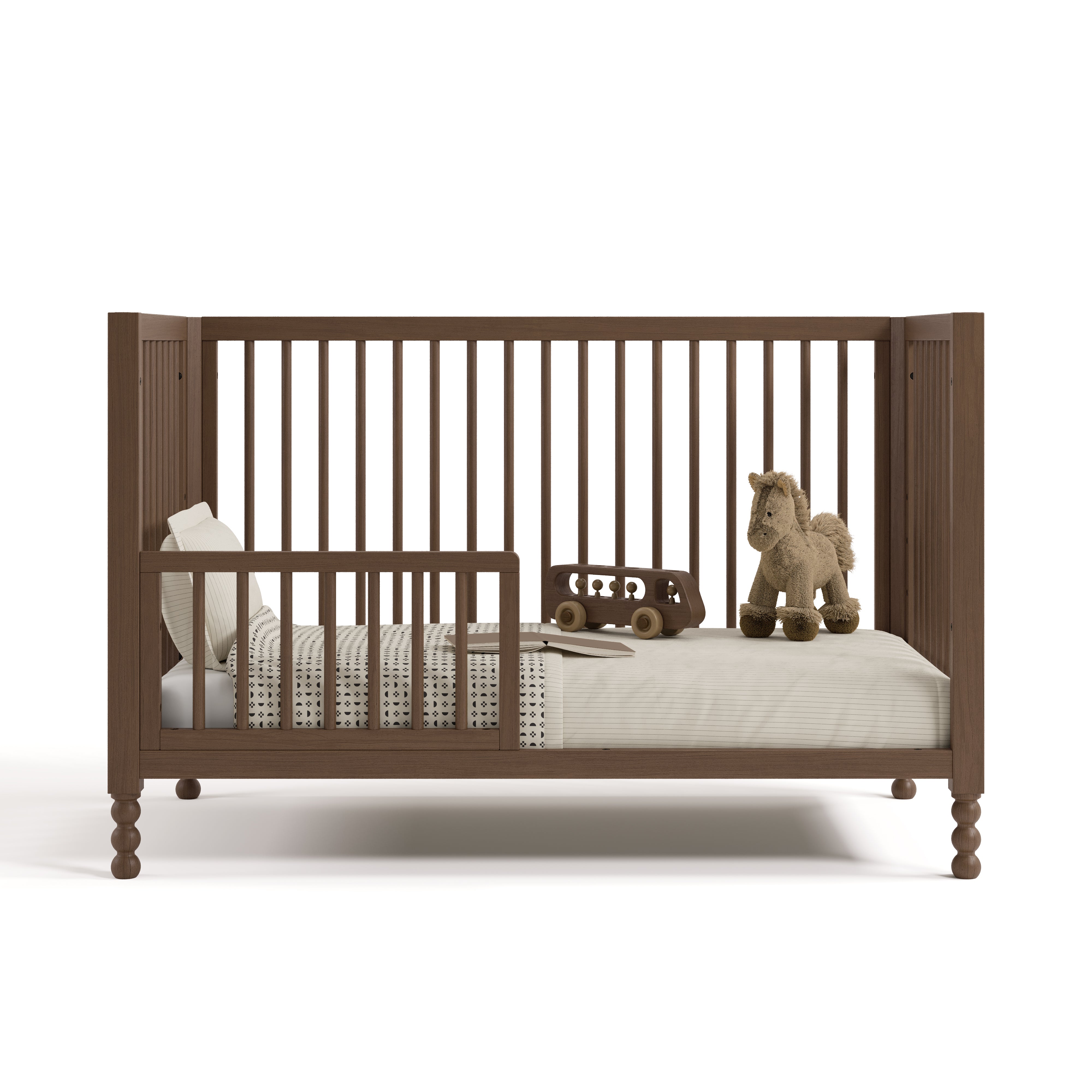 Rio hazelnut crib converted to toddler bed