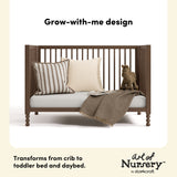 Rio hazelnut crib grow-with-me design callout