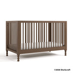 Storkcraft Rio 5-in-1 Convertible Crib with Toddler Guardrail in Hazelnut