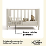 Rio frosted oat crib toddler guardrail callout