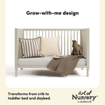 Rio frosted oat crib grow-with-me design callout