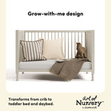 Rio frosted oat crib grow-with-me design callout