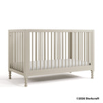 Storkcraft Rio 5-in-1 Convertible Crib with Toddler Guardrail in Frosted Oat