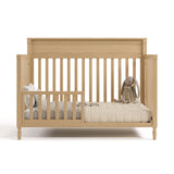 Valencia driftwood crib converted to toddler bed