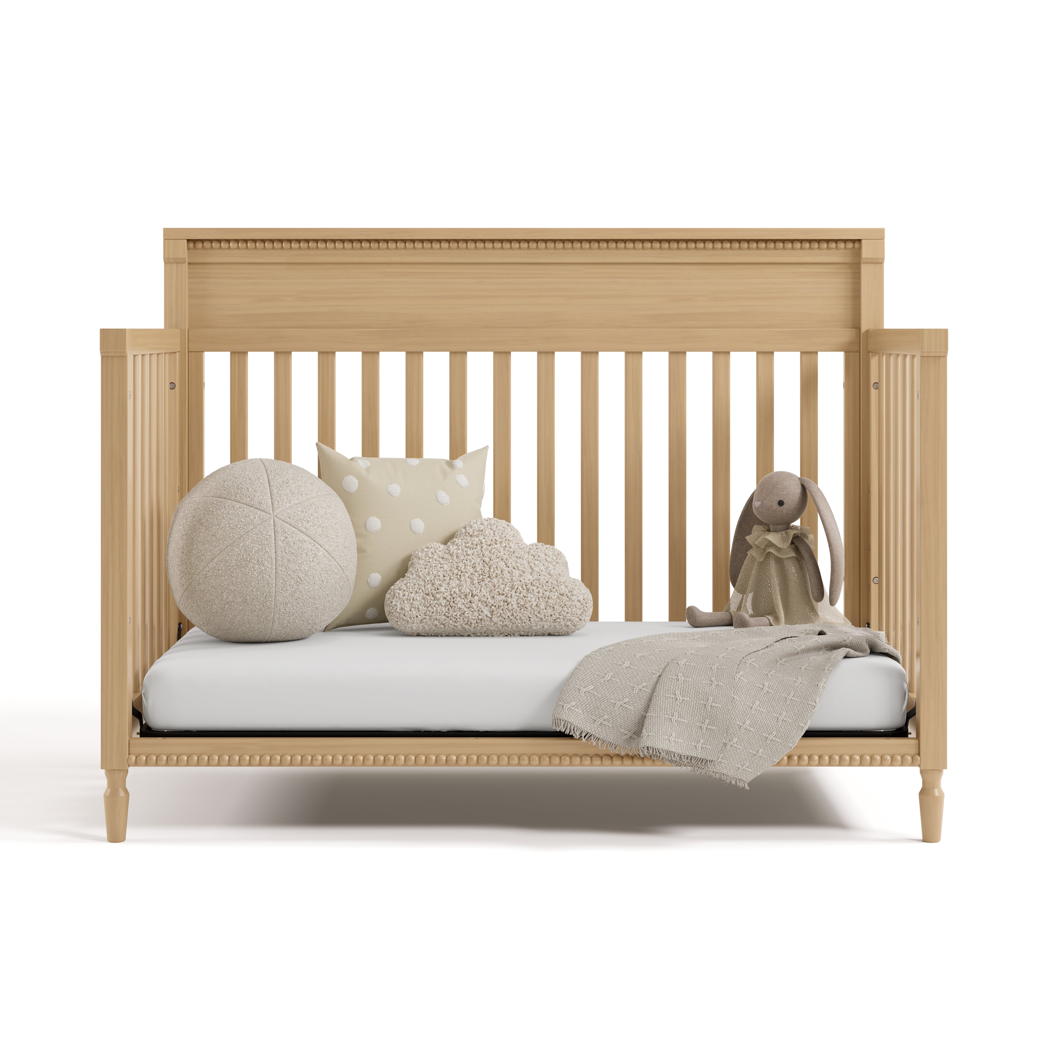 Valencia driftwood crib converted to daybed