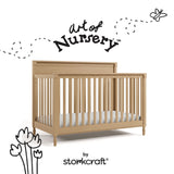 Valencia driftwood crib with black doodles overlaid on image