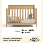 Valencia driftwood crib toddler guardrail callout