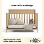 Valencia driftwood crib daybed and toddler bed conversion callout