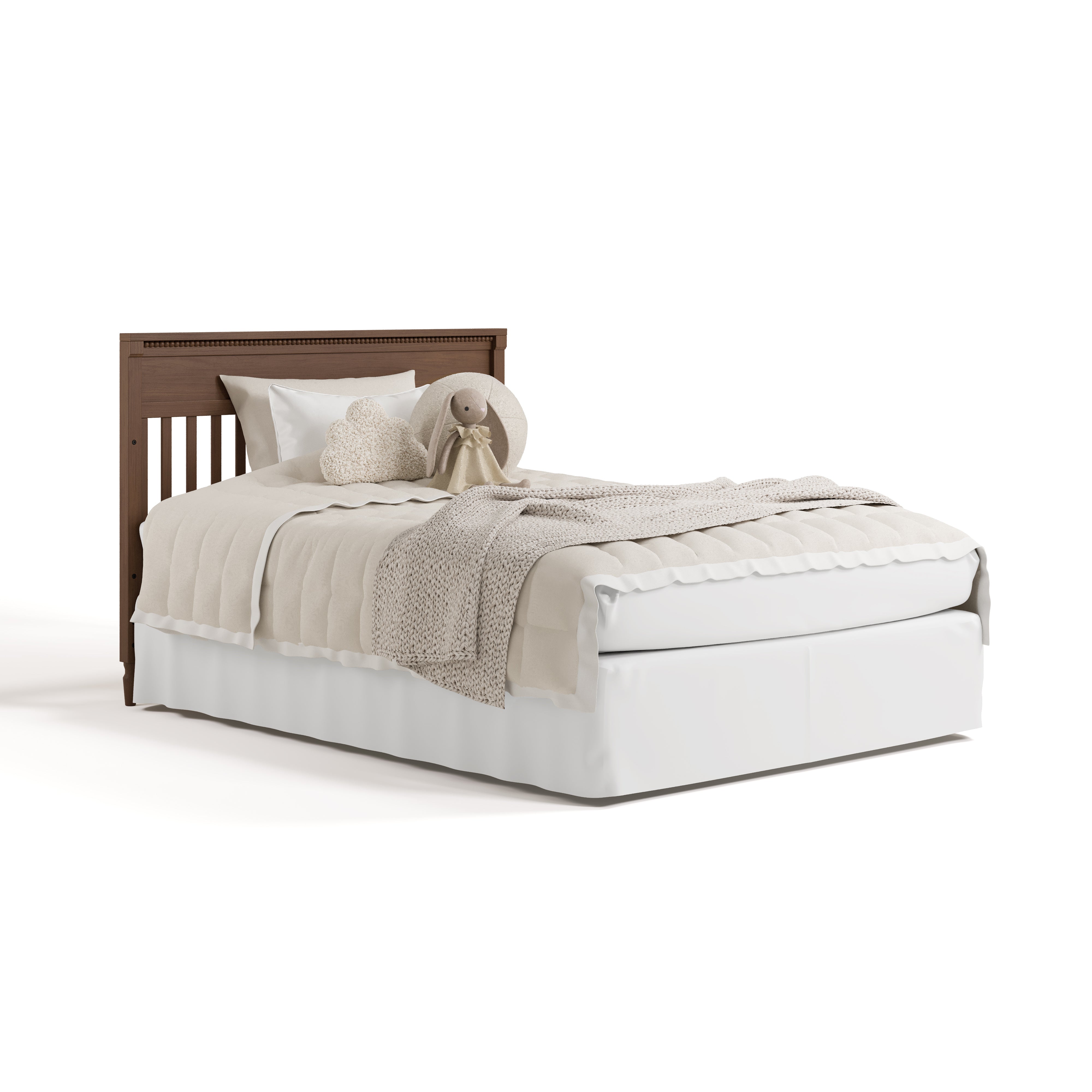 Valencia hazelnut crib converted to full bed