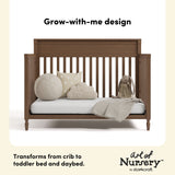 Valencia hazelnut crib daybed and toddler bed conversion callout