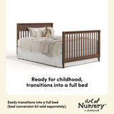 Valencia hazelnut crib full-size bed conversion callout