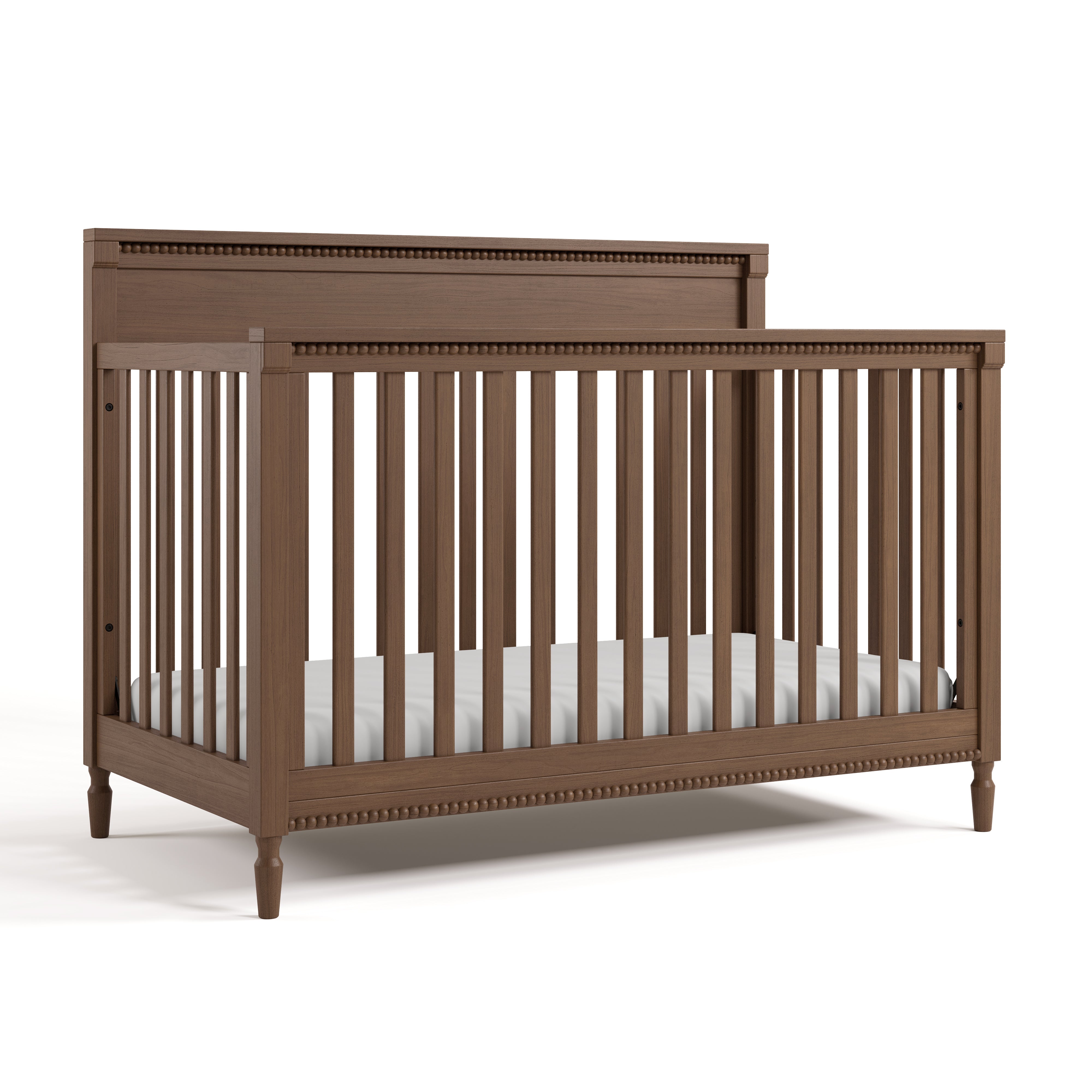Valencia hazelnut crib angle view