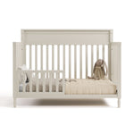 Valencia frosted oat crib converted to toddler bed