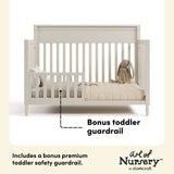 Valencia frosted oat crib toddler guardrail callout