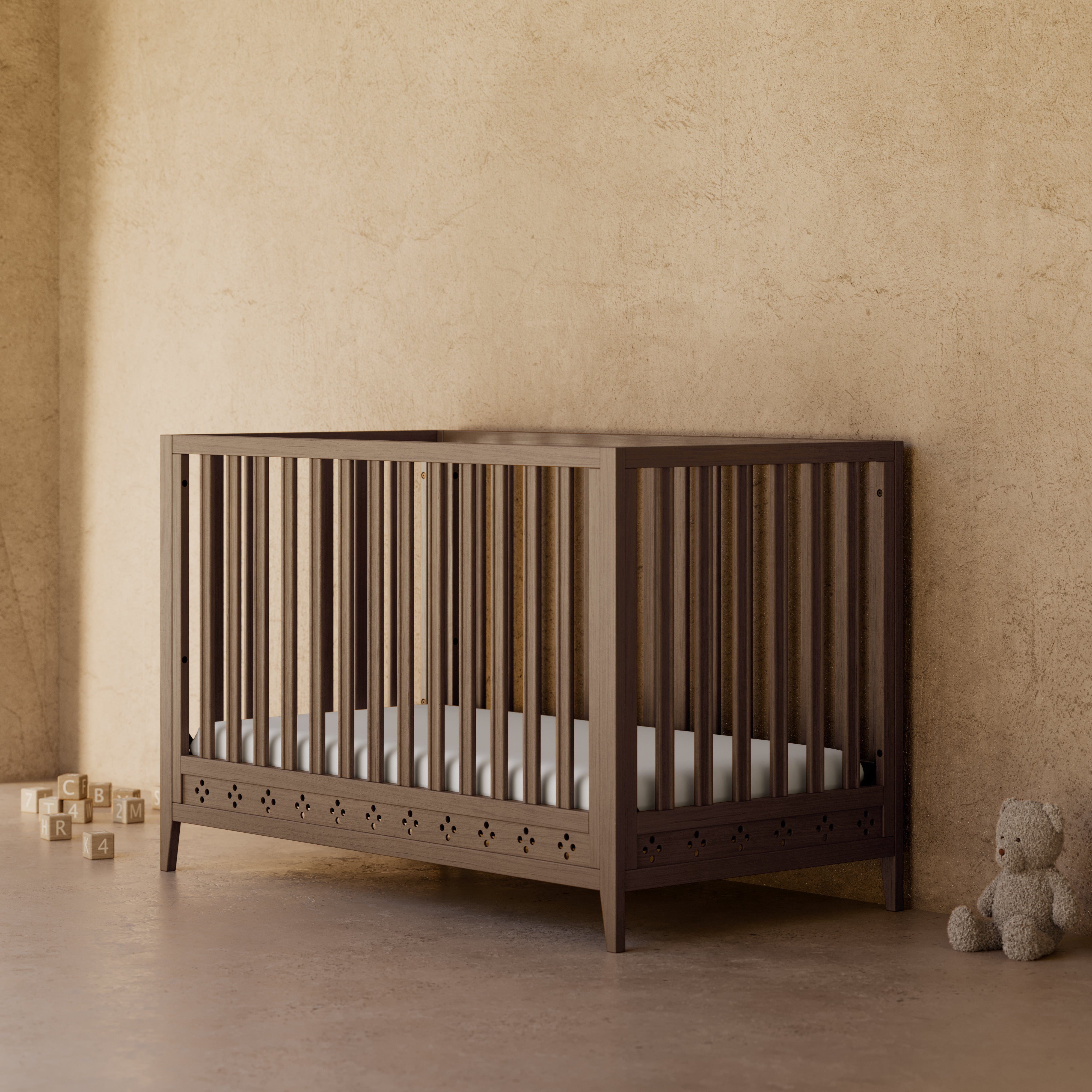 Storkcraft Mallorca 5-in-1 Convertible Crib in Hazelnut