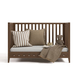 Mallorca hazelnut crib converted to daybed