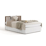 Mallorca hazelnut crib converted to full bed