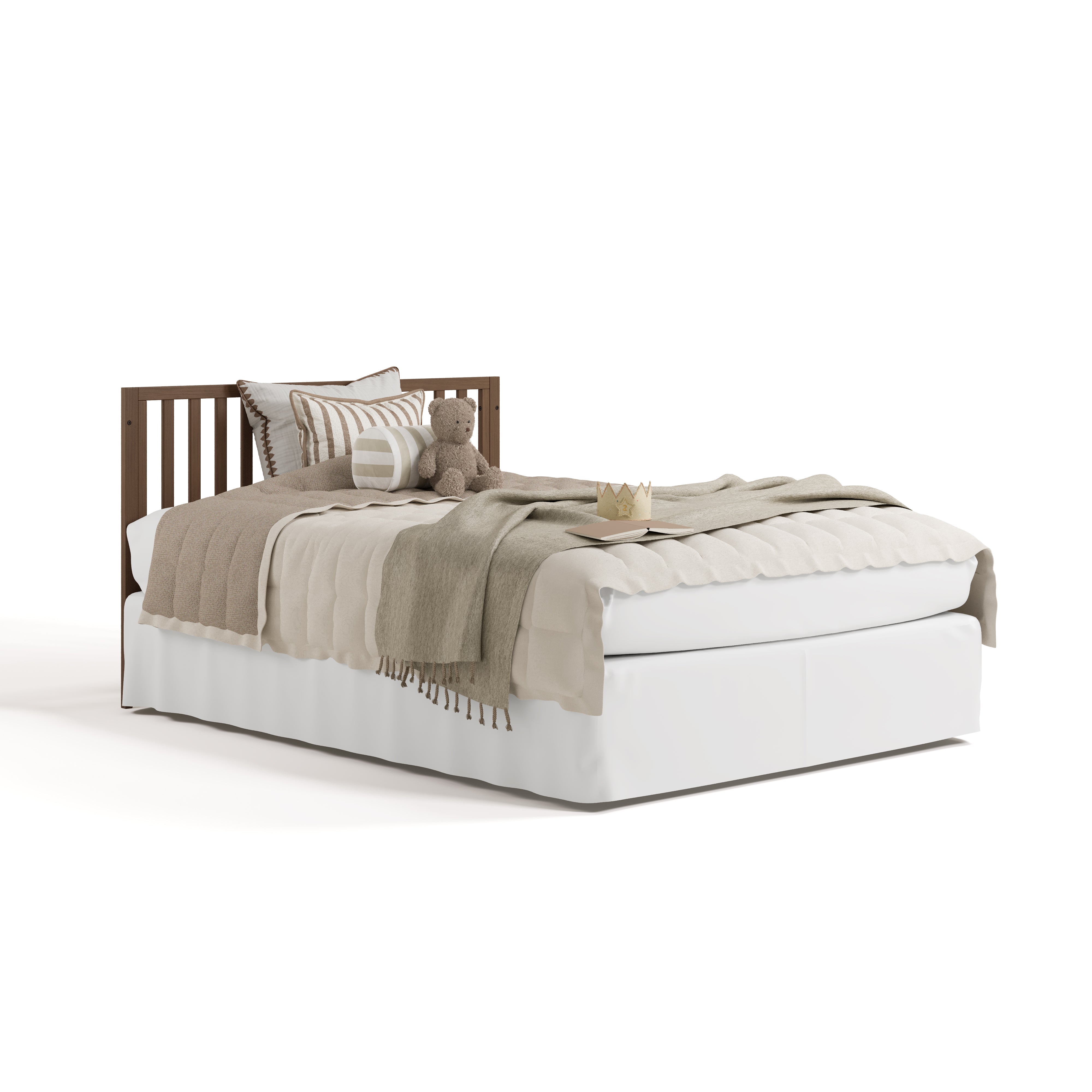 Mallorca hazelnut crib converted to full bed