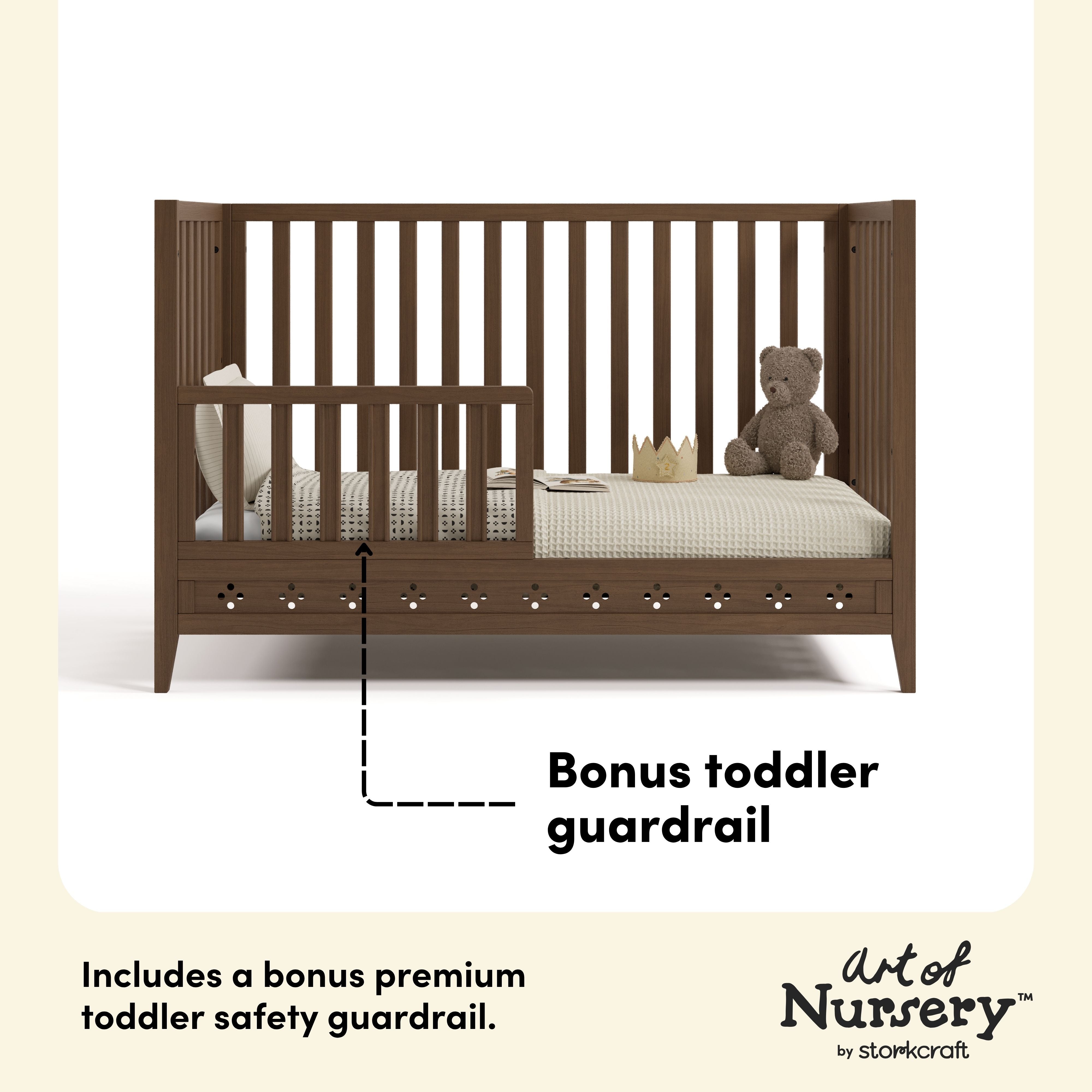 Mallorca hazelnut crib bonus guardrail callout