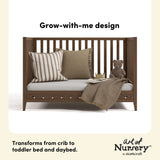 Mallorca hazelnut crib toddler bed and daybed conversion callout