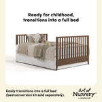 Mallorca hazelnut crib full bed conversion callout
