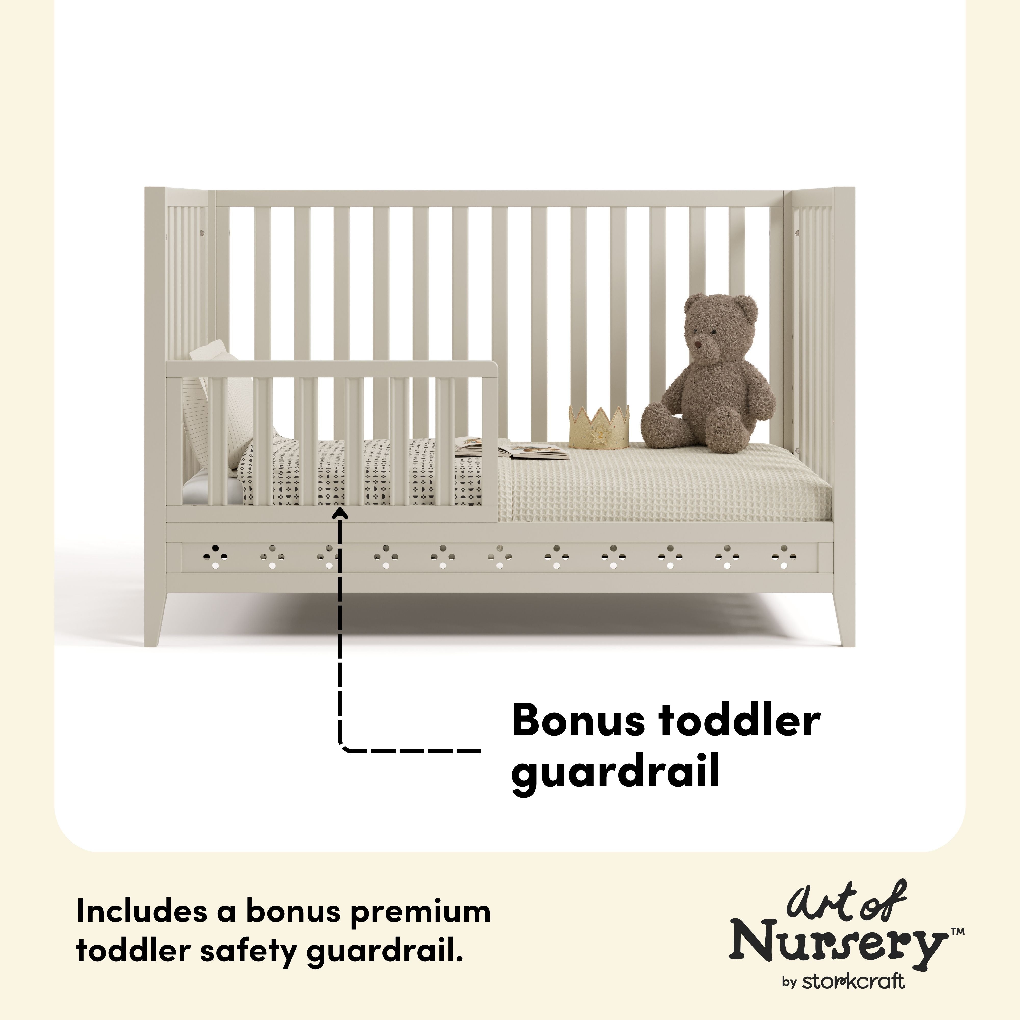 Mallorca frosted oat crib bonus guardrail callout