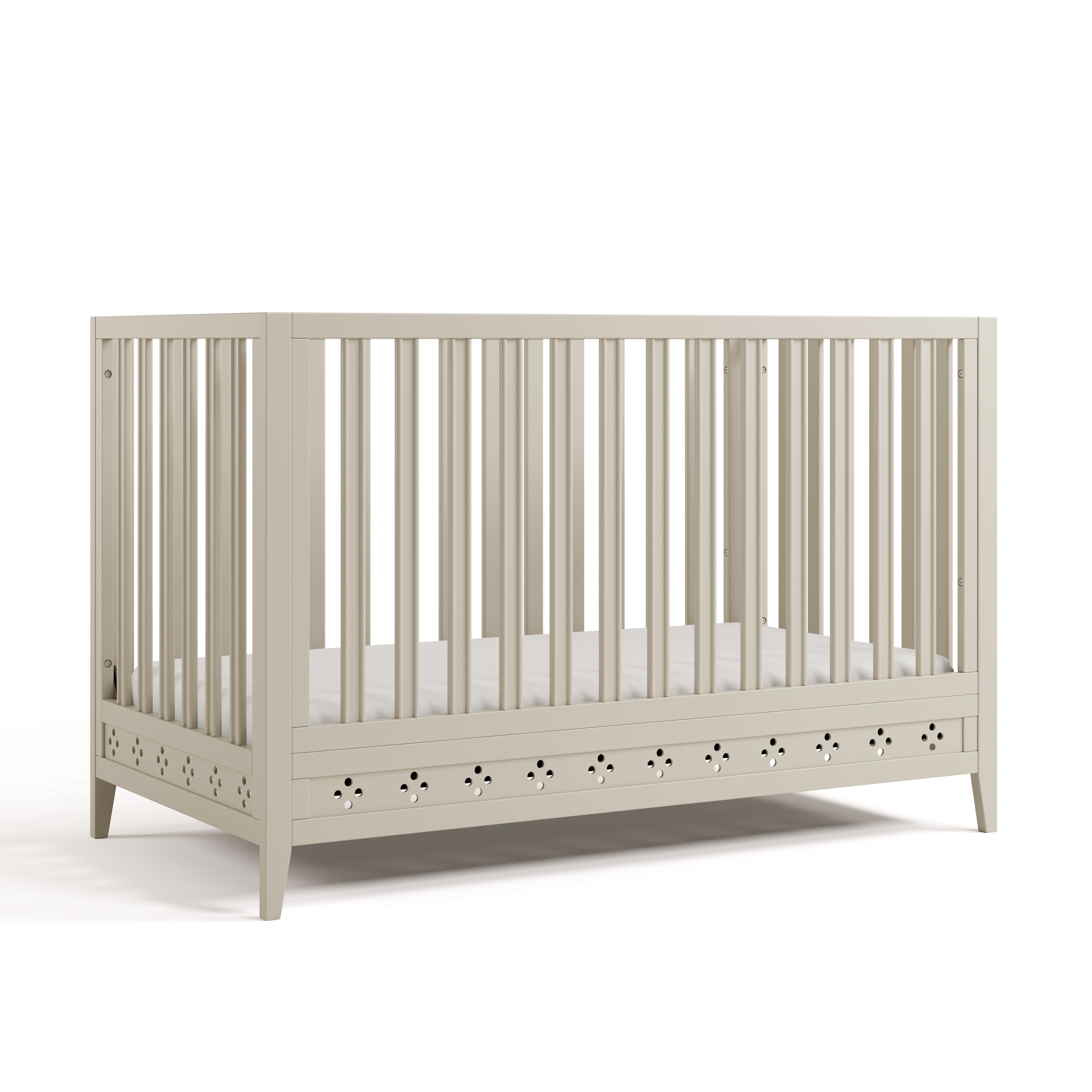 Mallorca frosted oat crib angle view