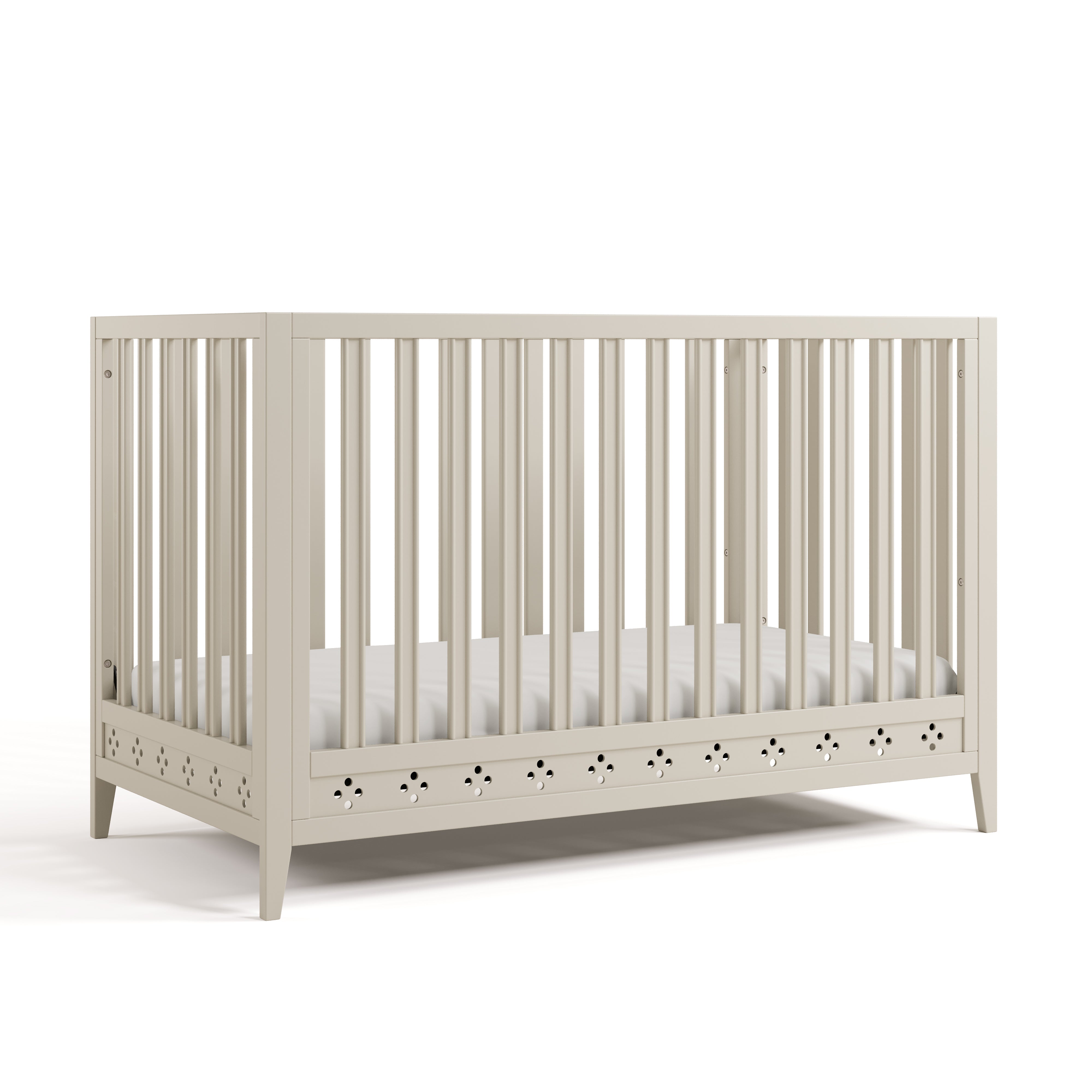 Storkcraft Mallorca 5-in-1 Convertible Crib in Frosted Oat