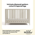 Mallorca frosted oat crib style callout