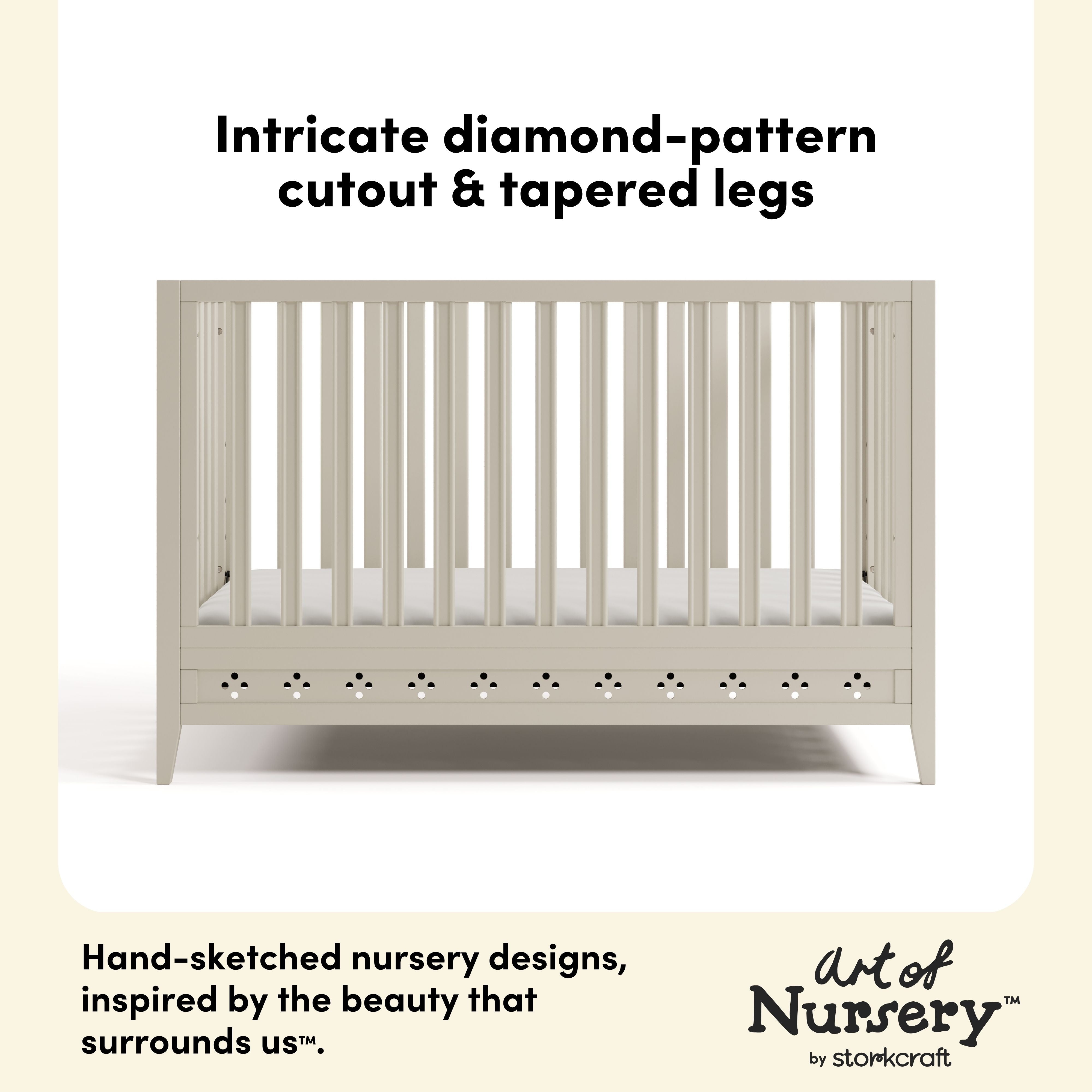 Mallorca frosted oat crib style callout