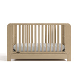Read-with-Me driftwood crib with drawer front view