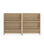 Read-with-Me driftwood crib with drawer converted to bookshelves