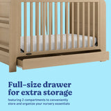 Read-with-Me® 4-in-1 Convertible Bookshelf Crib with Drawer