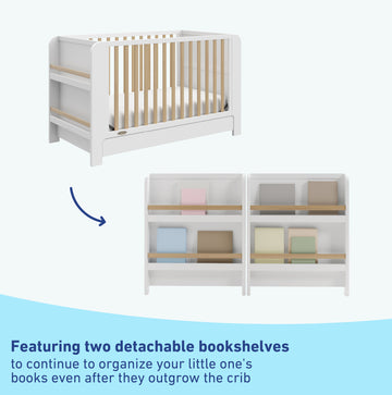 Graco® Read-with-Me™ 4-in-1 Convertible Bookshelf Crib with Drawer