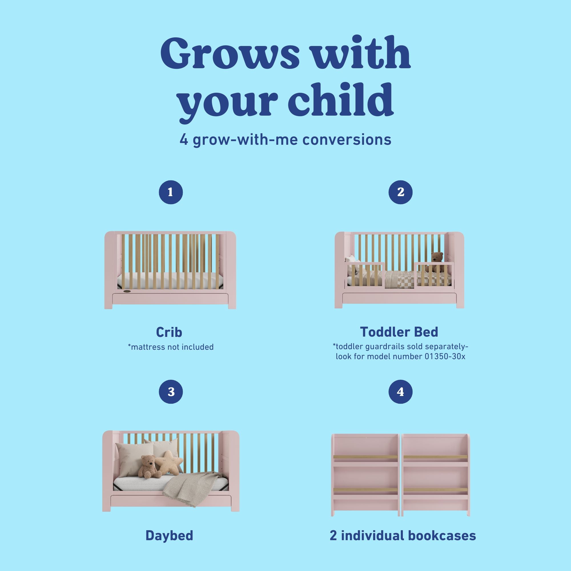 Read-with-me blush with driftwood crib conversions callout