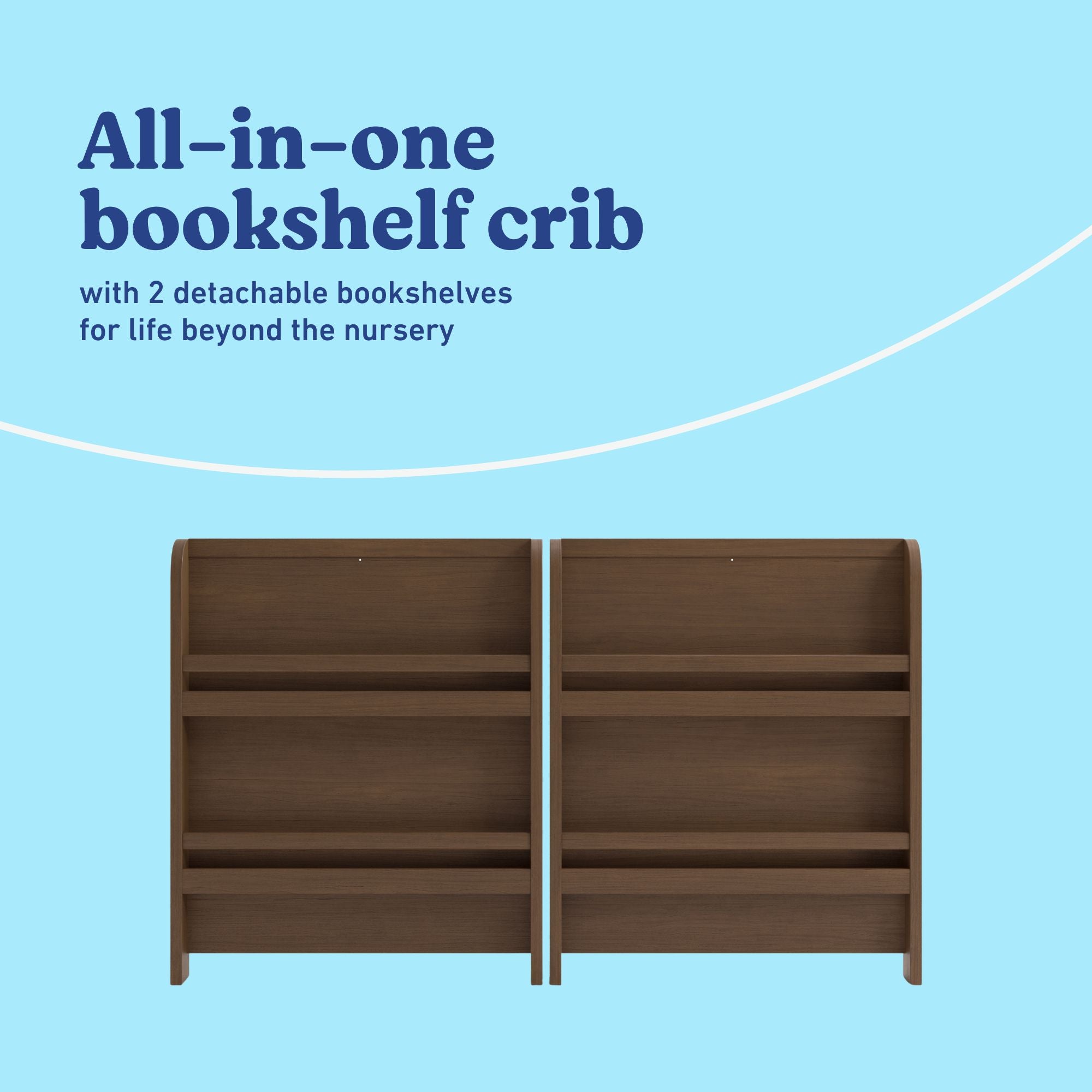 Read-with-me hazelnut crib bookshelves callout