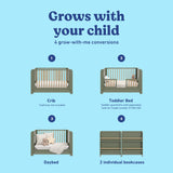 Read-with-me olive with driftwood crib conversions callout