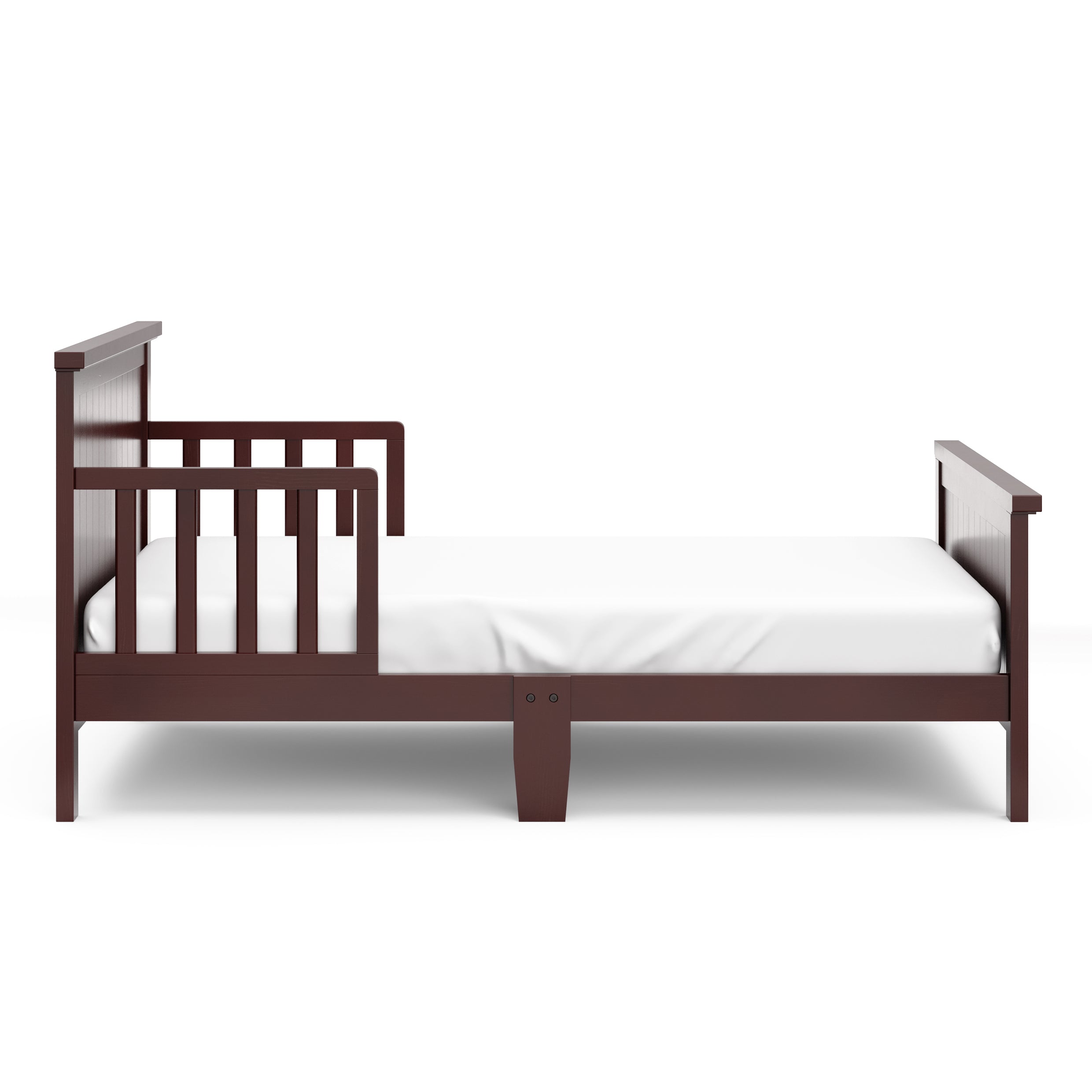 Bailey espresso toddler bed side view