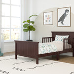 Bailey espresso toddler bed in a nursery