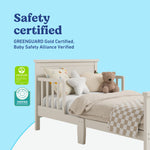 Graco Bailey frosted oat toddler bed certifications callout
