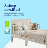 Graco Bailey frosted oat toddler bed certifications callout