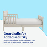Graco Bailey frosted oat toddler bed guardrails callout