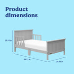 Graco Bailey pebble gray toddler bed certifications callout