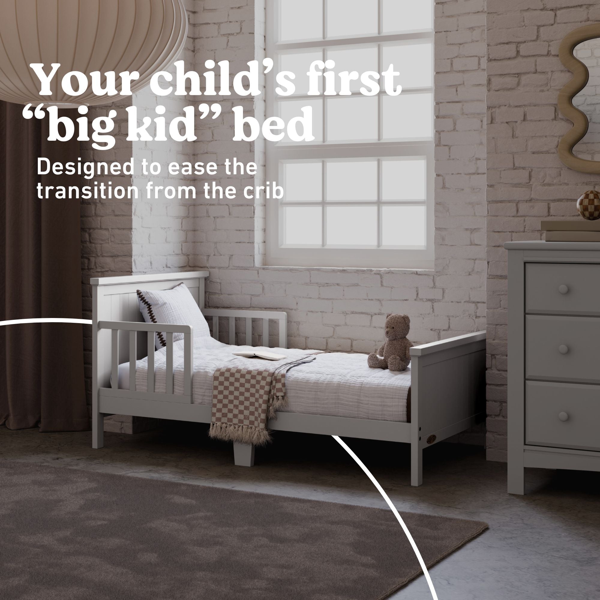 Graco Bailey pebble gray toddler bed