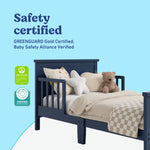 Graco Bailey midnight blue toddler bed certifications callout