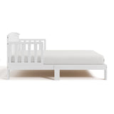 Benton white toddler bed side view