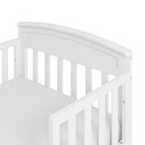 Benton white toddler bed close up of headboard