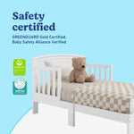 Benton white toddler bed certifications callout