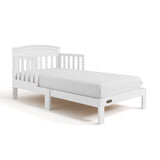 Benton white toddler bed angle view