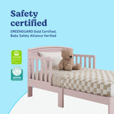 Benton blush toddler bed certifications callout